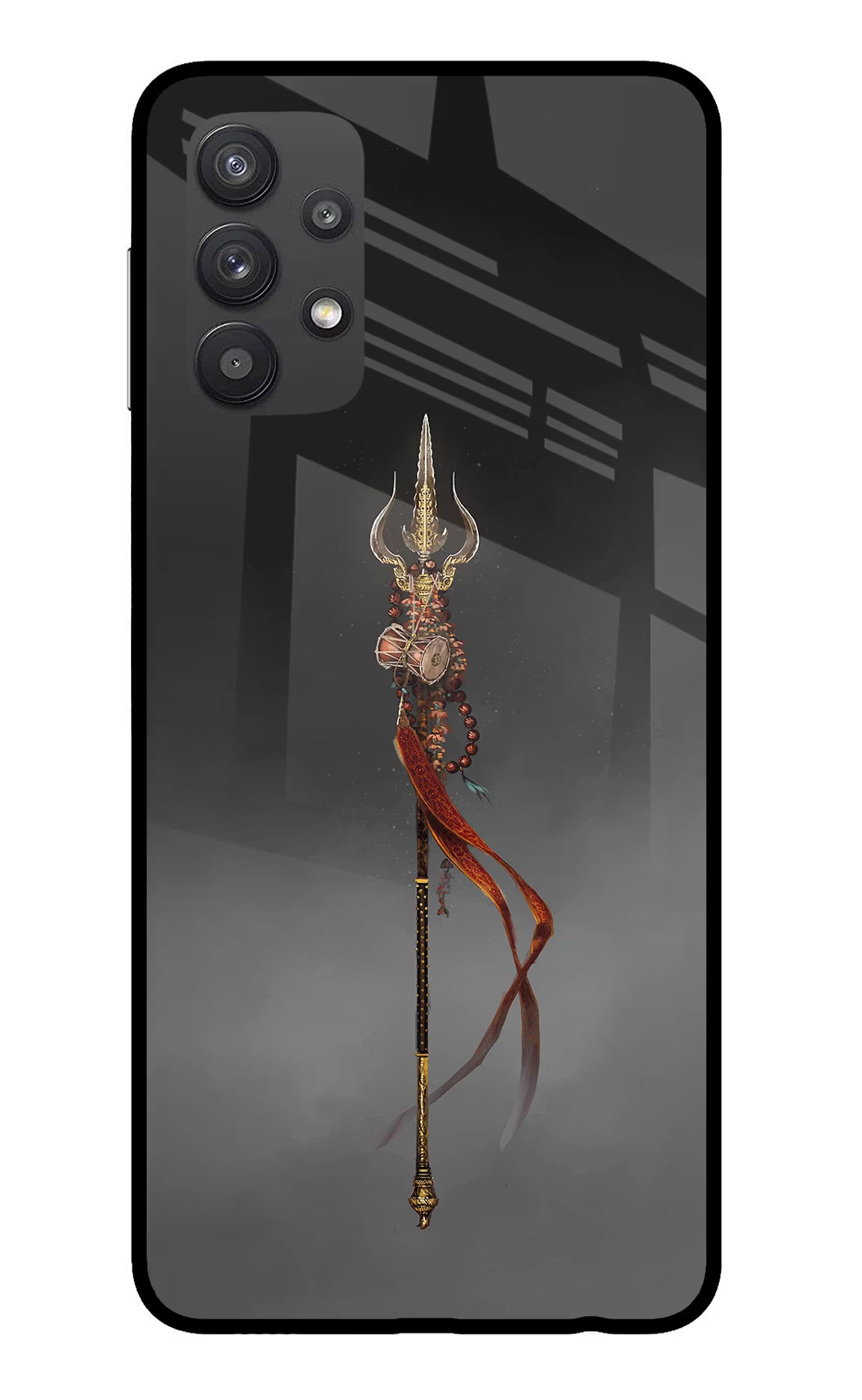 Shiv Trishul Samsung M32 5G Glass Case Back Cover by Casekaro