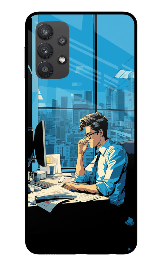 Focused Hustler (AI Generated) Samsung M32 5G Glass Case