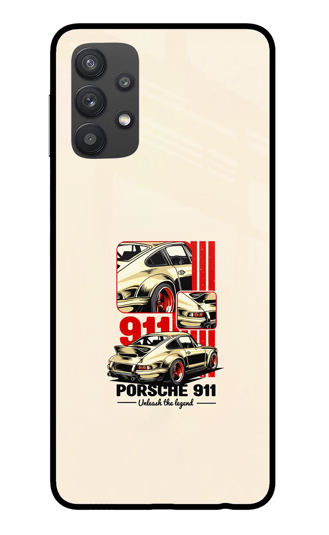 Classic Porsche 911 Samsung M32 5G Glass Case