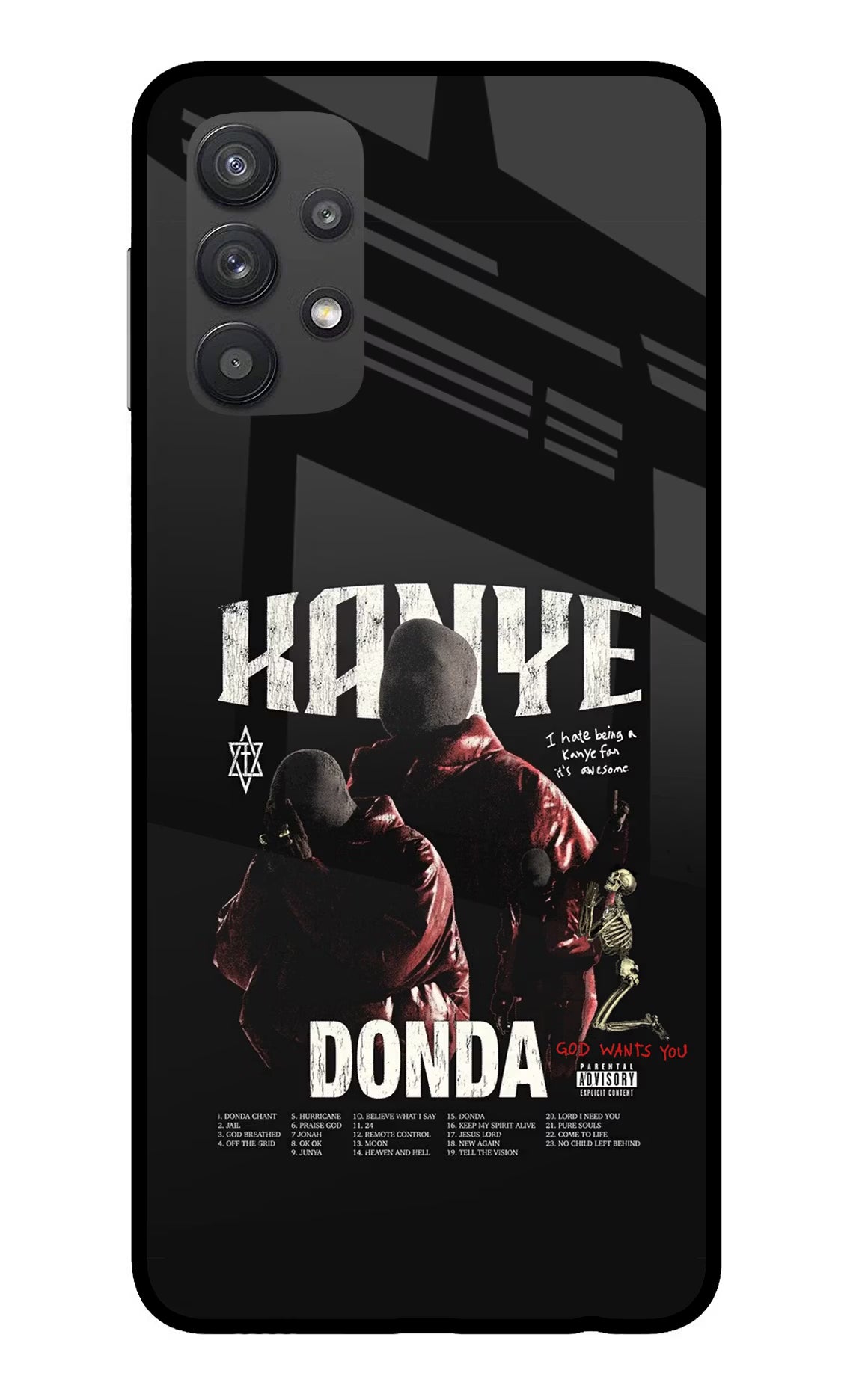 Donda Kanye West Samsung M32 5G Glass Case Back Cover by Casekaro