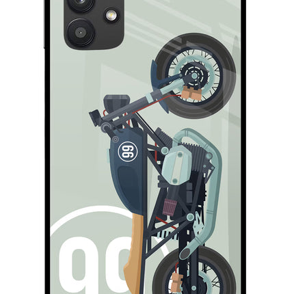 Classic Cafe Racer 99 Samsung M32 5G Glass Case Back Cover by Casekaro
