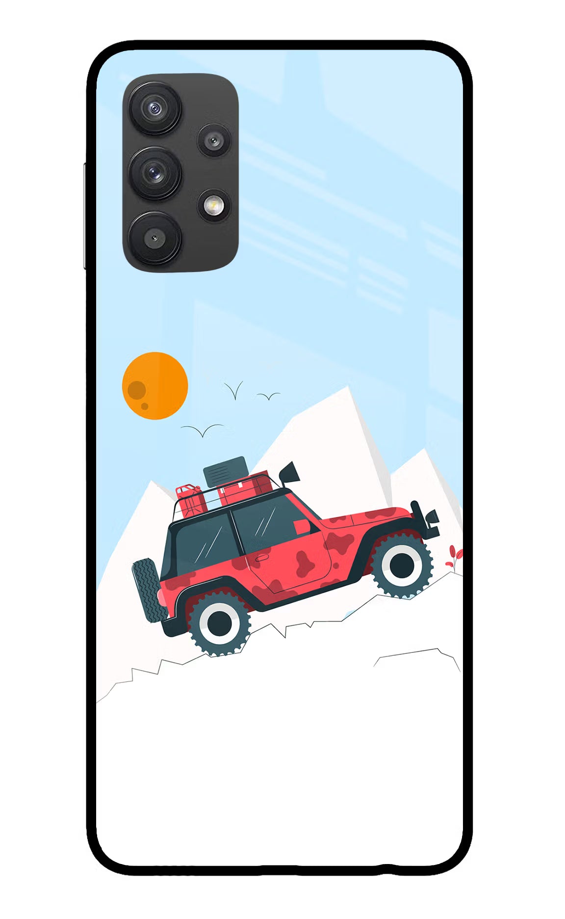 Mountain Trail Beast Samsung M32 5G Glass Case Back Cover by Casekaro