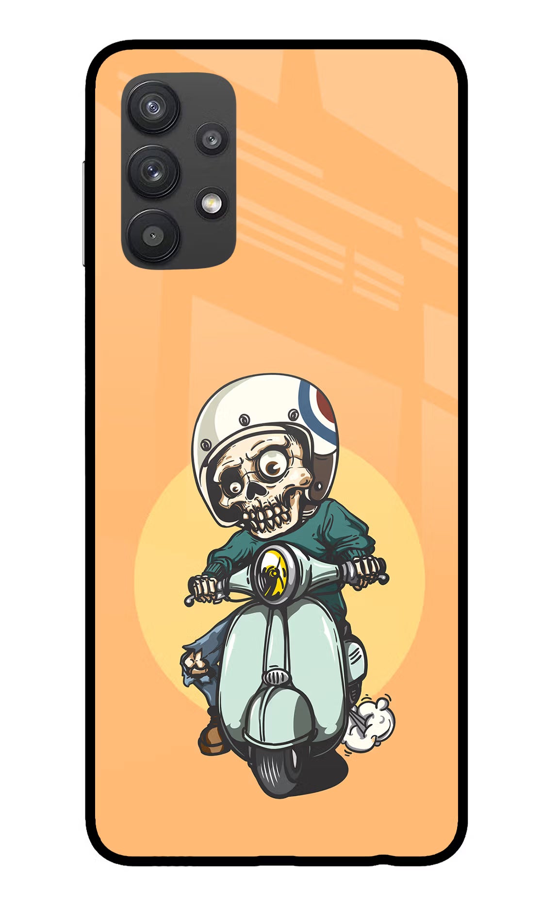 Undead Biker Samsung M32 5G Glass Case Back Cover by Casekaro