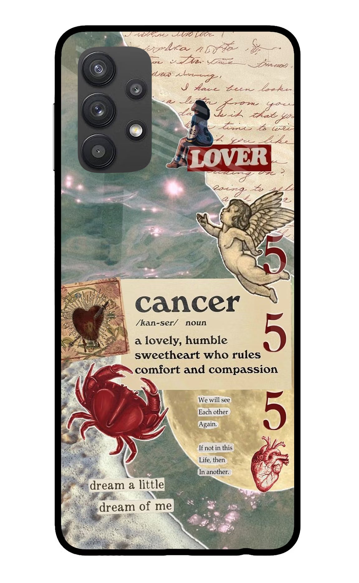 Cancer Zodiac Samsung M32 5G Glass Case