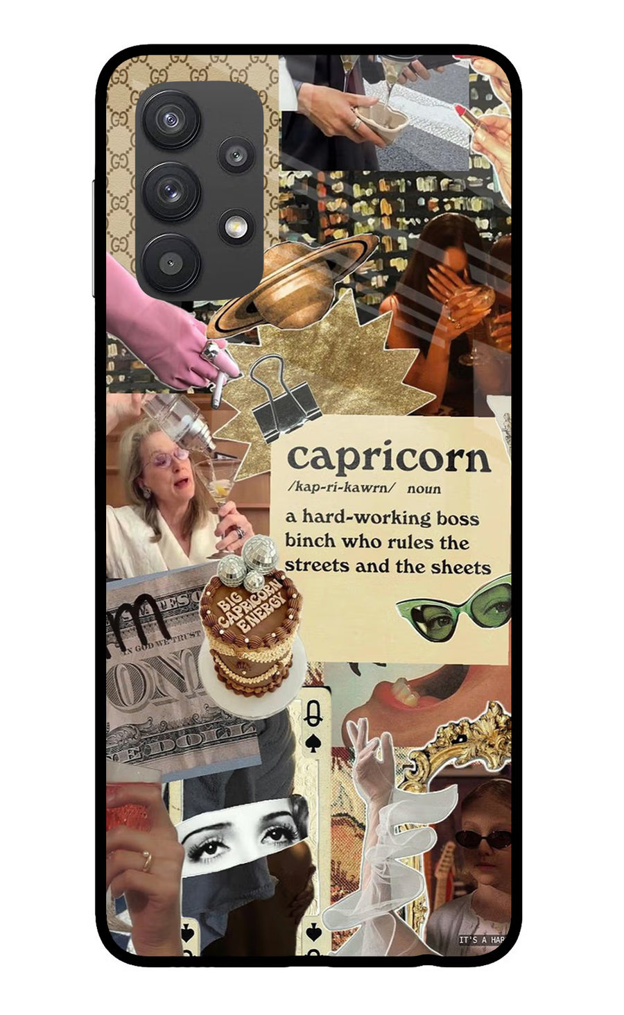 Capricorn Zodiac Samsung M32 5G Back Cover, Glass case