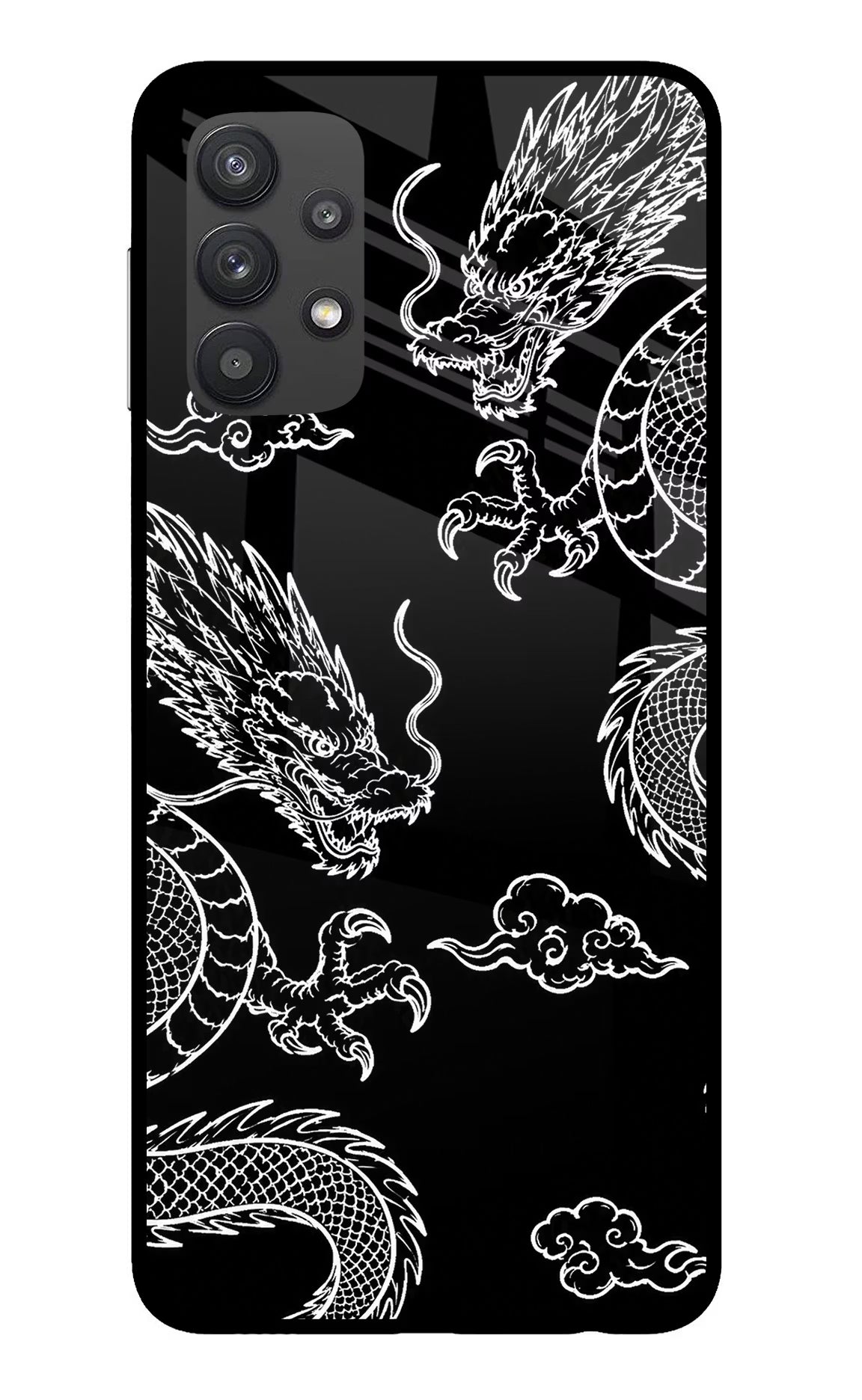 Twin Dragons Samsung M32 5G Glass Case