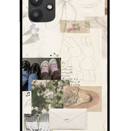Soft Aesthetic Samsung M32 5G Glass Case Back Cover by Casekaro