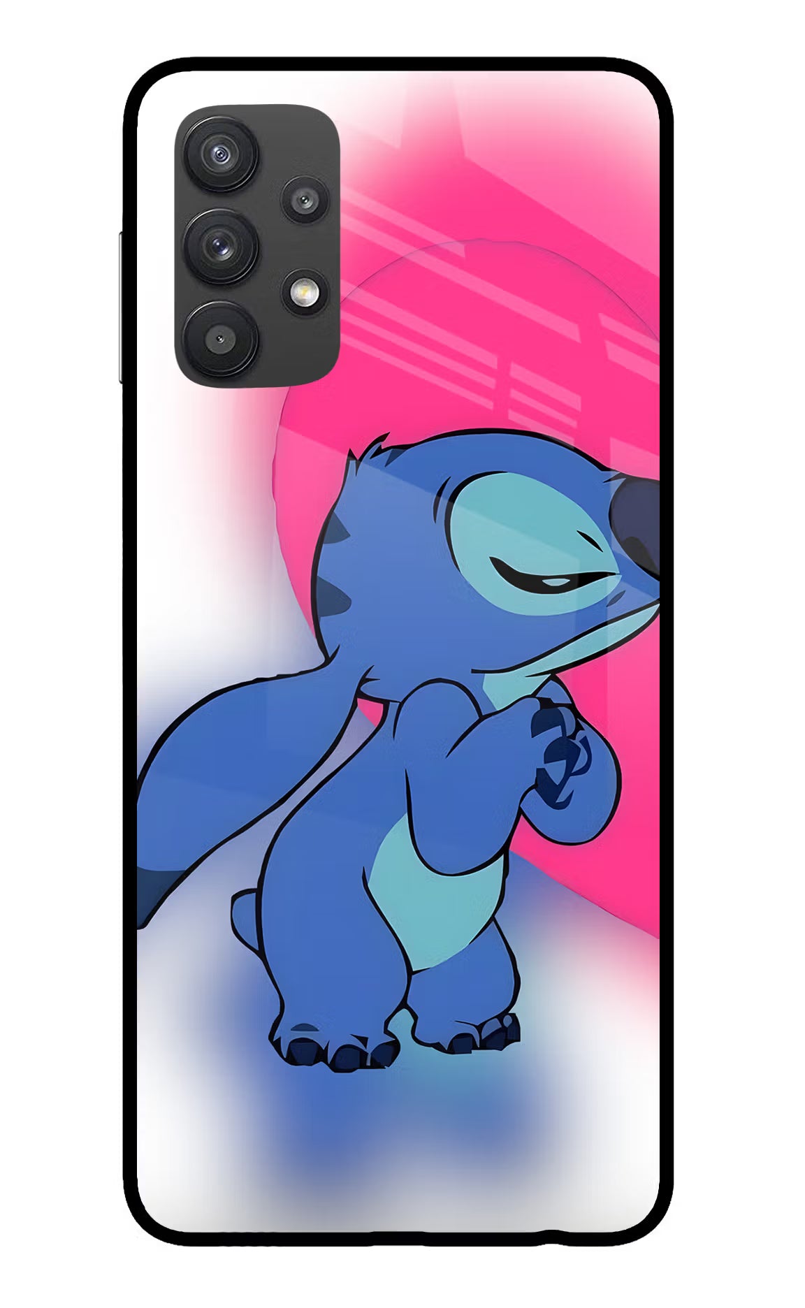 Stitch Hug Samsung M32 5G Glass Case