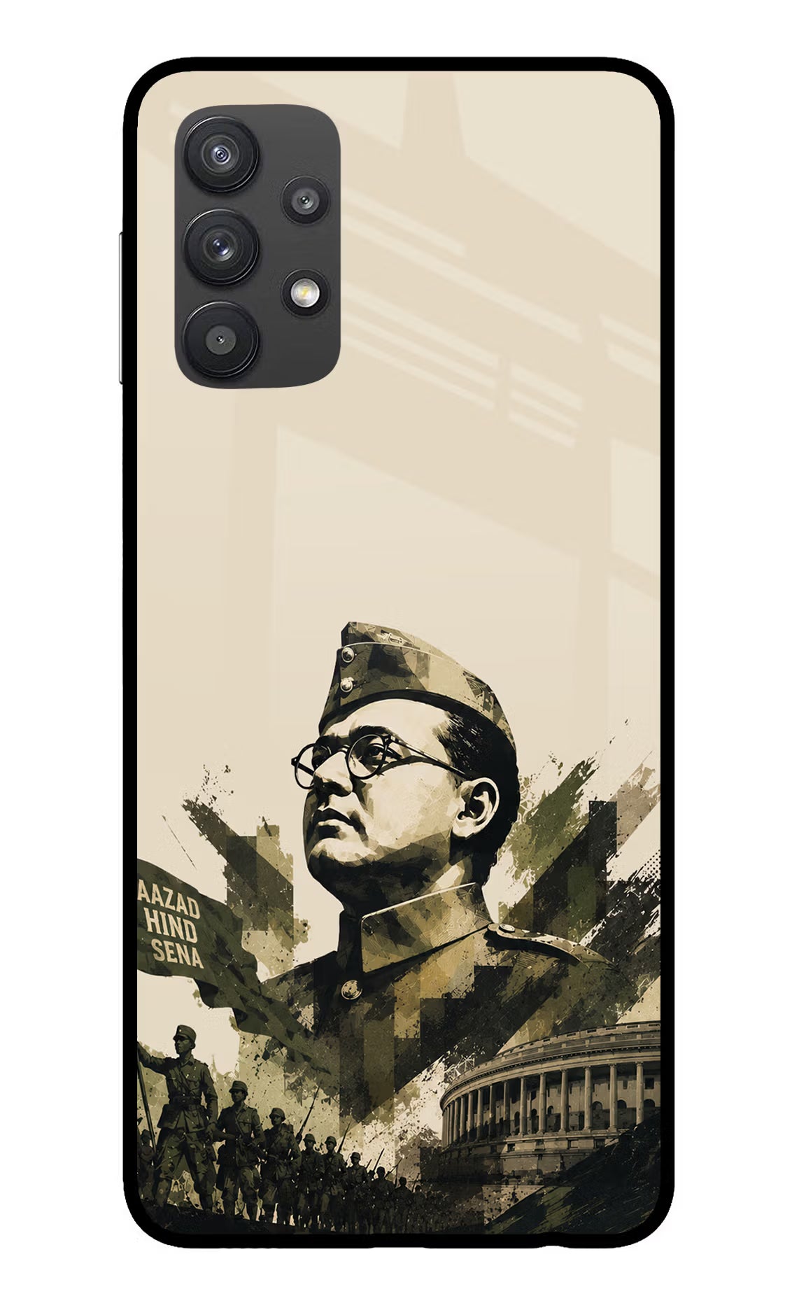 Netaji Rising Samsung M32 5G Glass Case