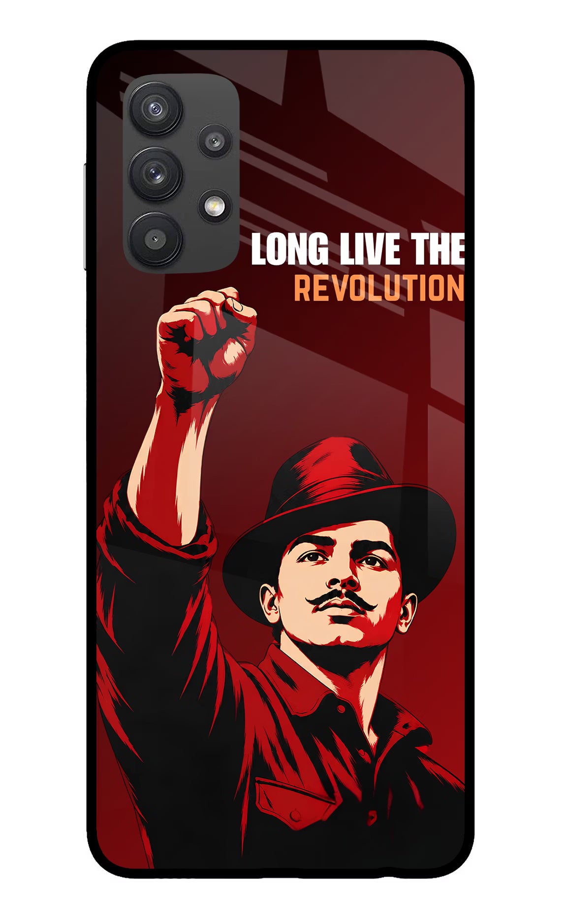 Bhagat Singh Revolution Samsung M32 5G Glass Case
