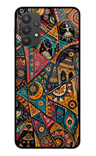 Folk Print Samsung M32 5G Glass Case