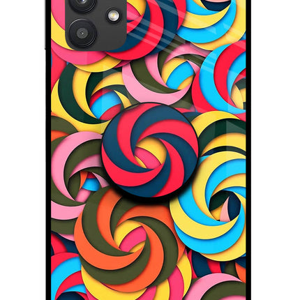 Spiral Pattern Samsung M32 5G Pop Case by Casekaro