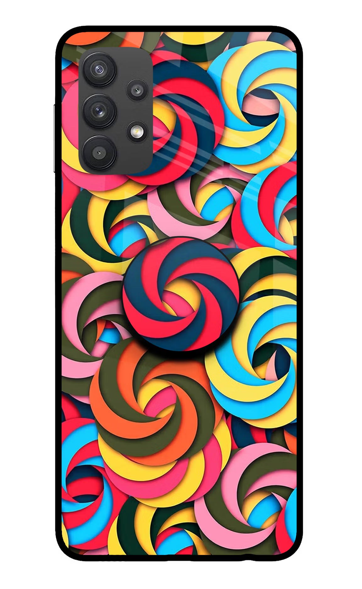 Spiral Pattern Samsung M32 5G Pop Case by Casekaro