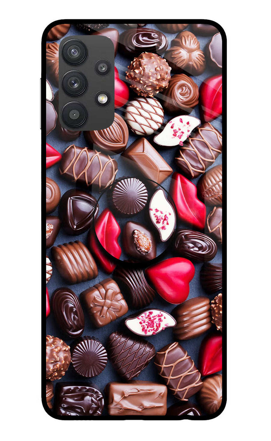 Chocolates Samsung M32 5G Pop Case, Glass case