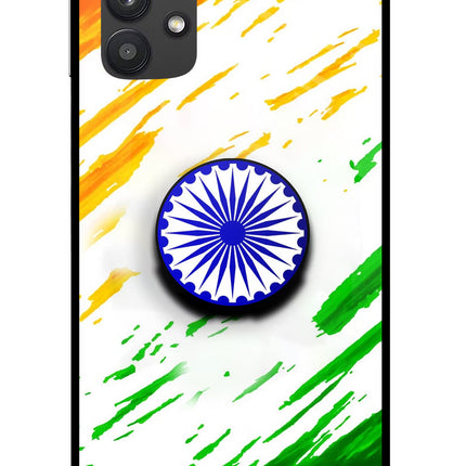 Indian Flag Ashoka Chakra Samsung M32 5G Pop Case by Casekaro