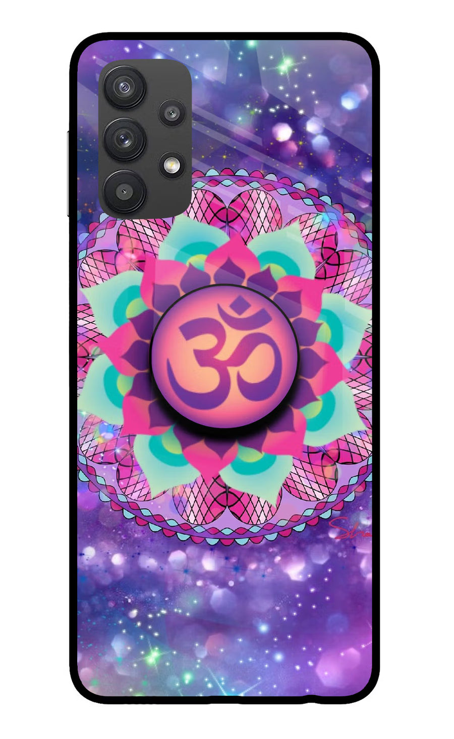 Om Purple Samsung M32 5G Pop Case, Glass case