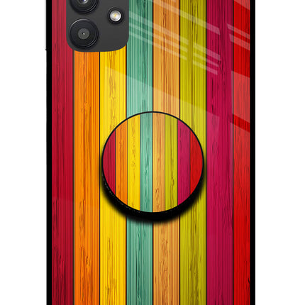 Multicolor Wooden Samsung M32 5G Pop Case by Casekaro