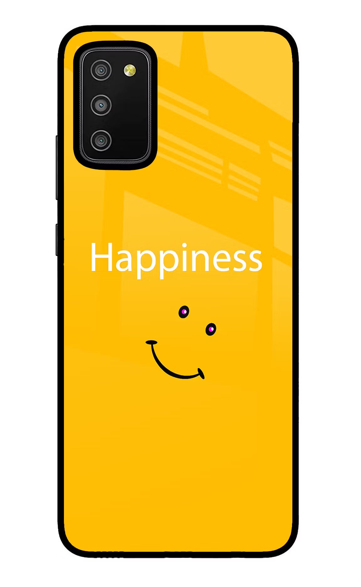 Happiness With Smiley Samsung M02s Glass Case