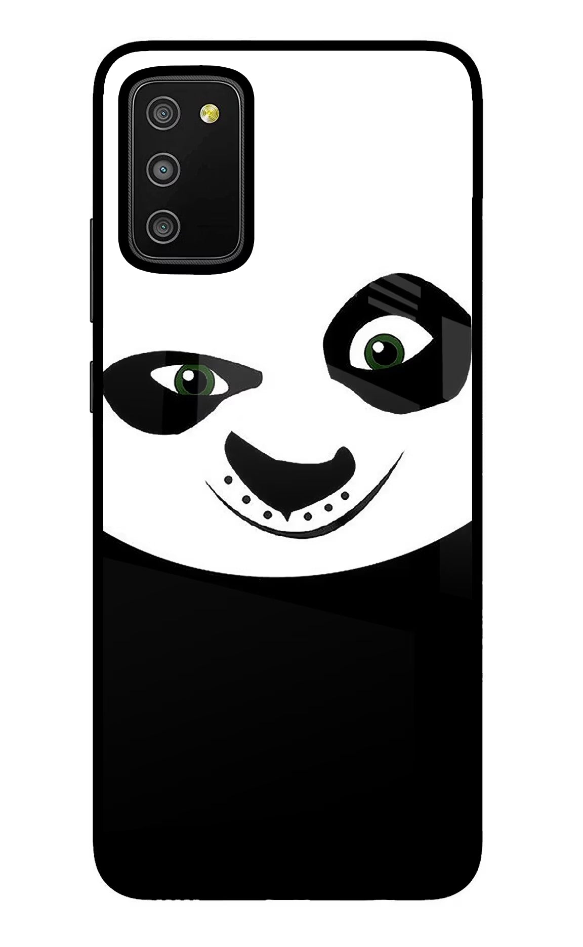 Panda Samsung M02s Glass Case Back Cover by Casekaro