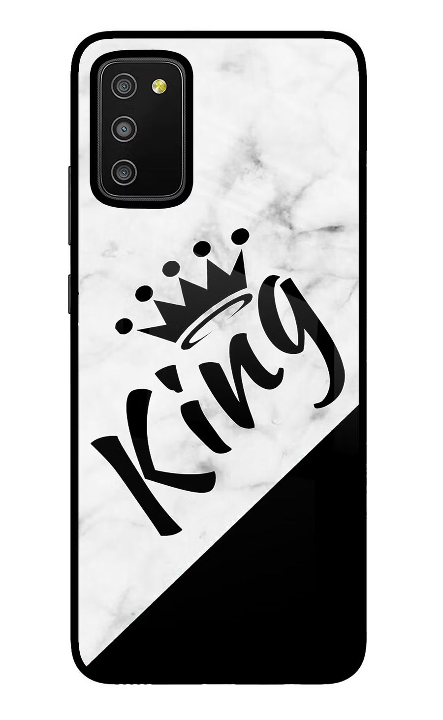 King Samsung M02s Back Cover, Glass case