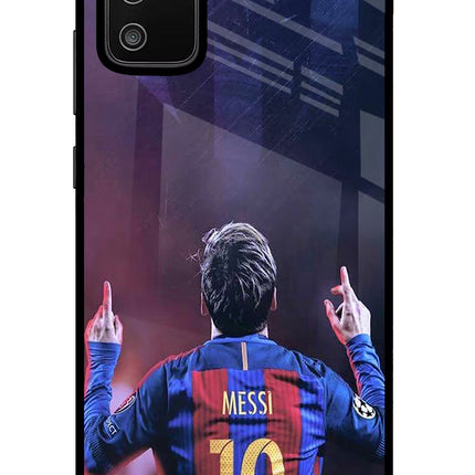 Messi Samsung M02s Glass Case