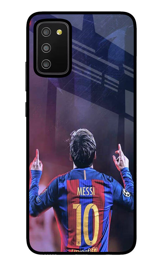 Messi Samsung M02s Glass Case