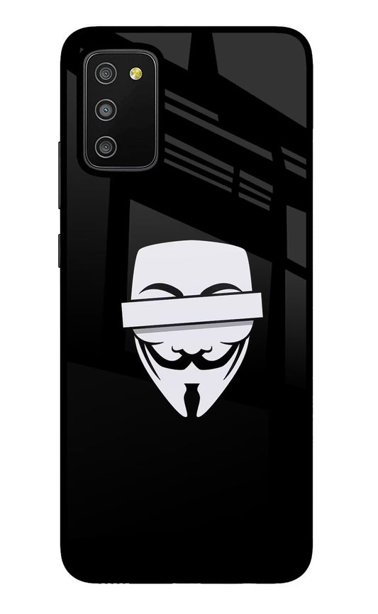 Anonymous Face Samsung M02s Glass Case