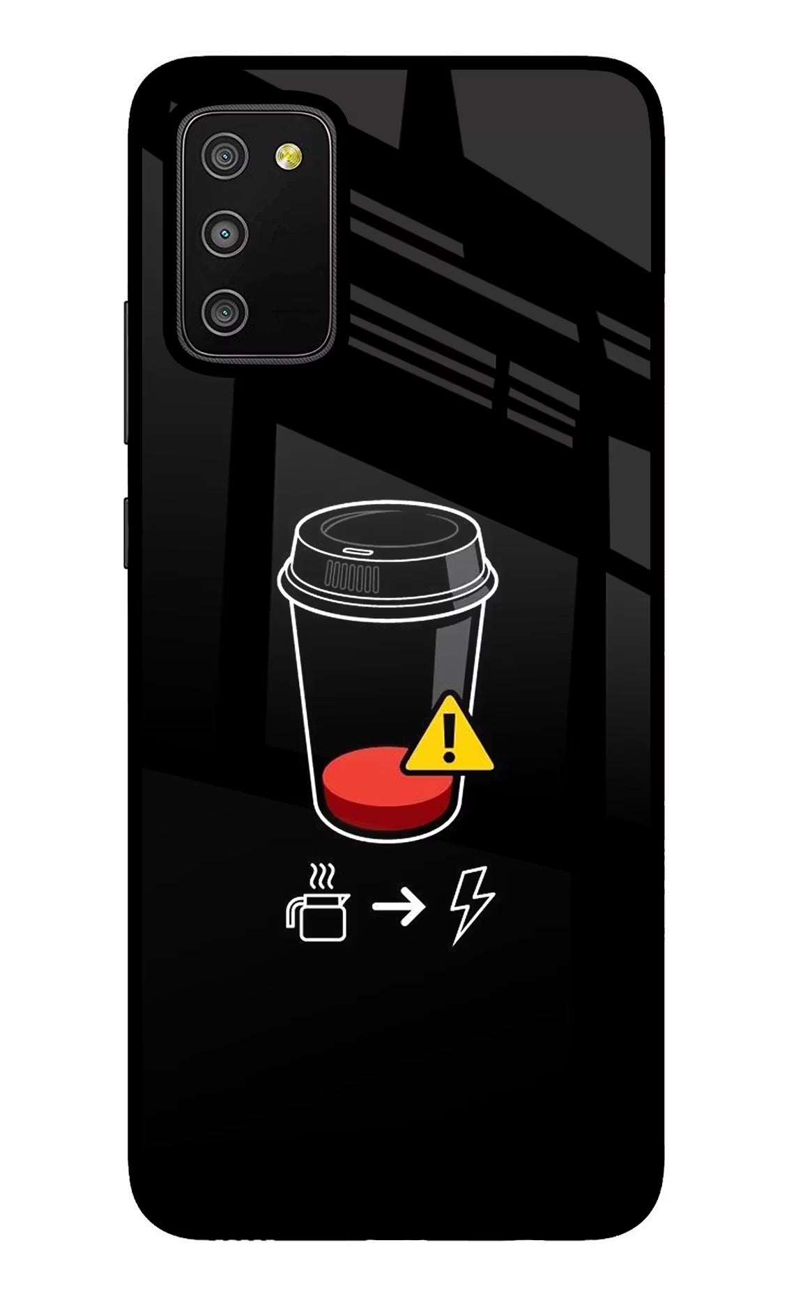 Coffee Samsung M02s Glass Case Back Cover by Casekaro