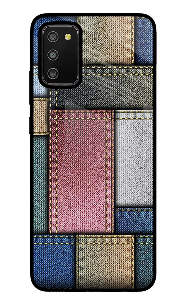 Multicolor Jeans Samsung M02s Glass Case