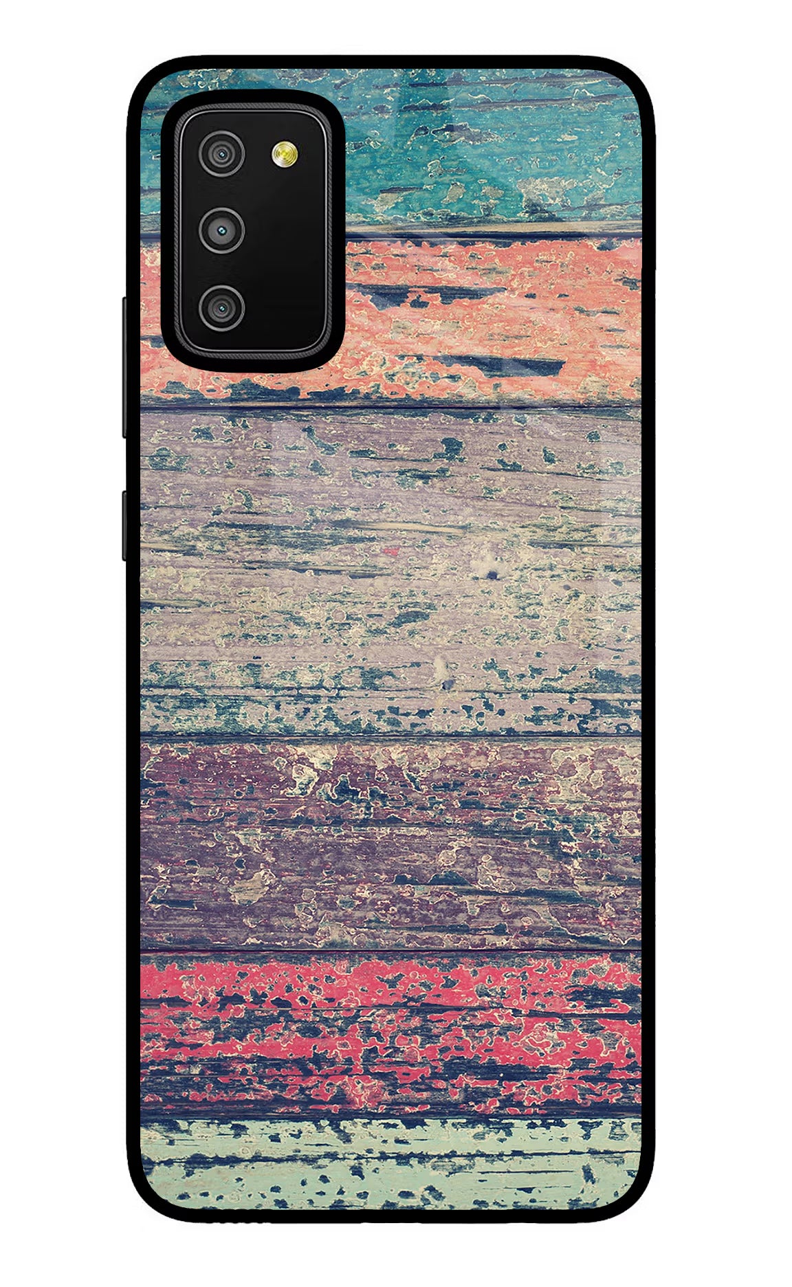 Colourful Wall Samsung M02s Glass Case Back Cover by Casekaro