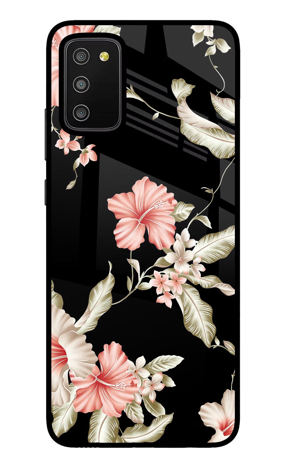 Flowers Samsung M02s Glass Case