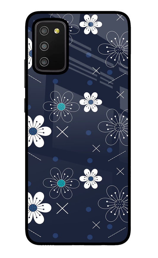 Flowers Samsung M02s Glass Case