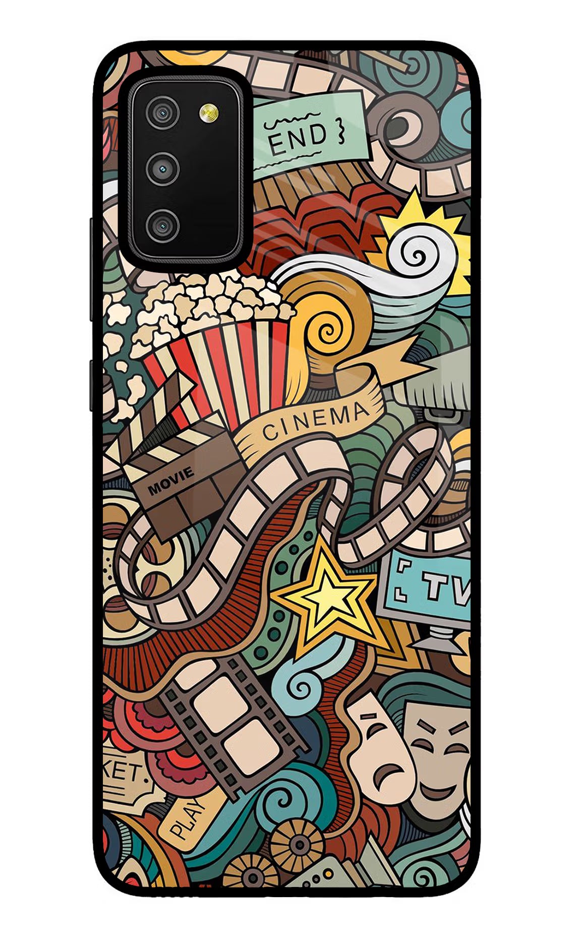 Cinema Abstract Samsung M02s Glass Case
