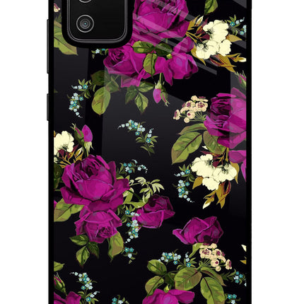 Flowers Samsung M02s Glass Case