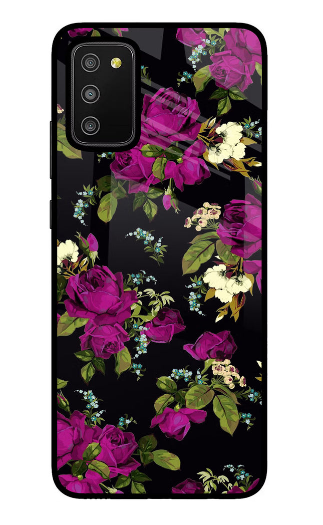 Flowers Samsung M02s Glass Case