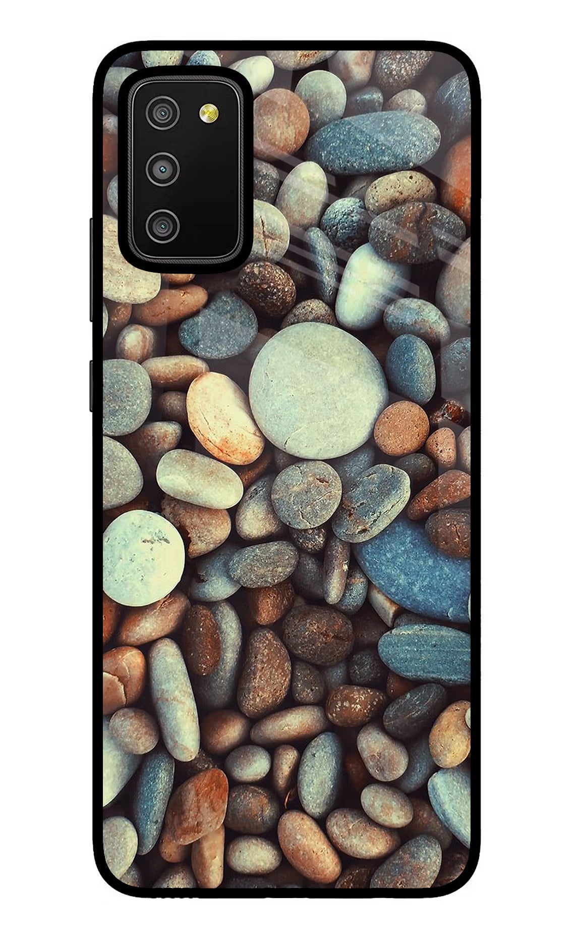 Pebble Samsung M02s Glass Case Back Cover by Casekaro
