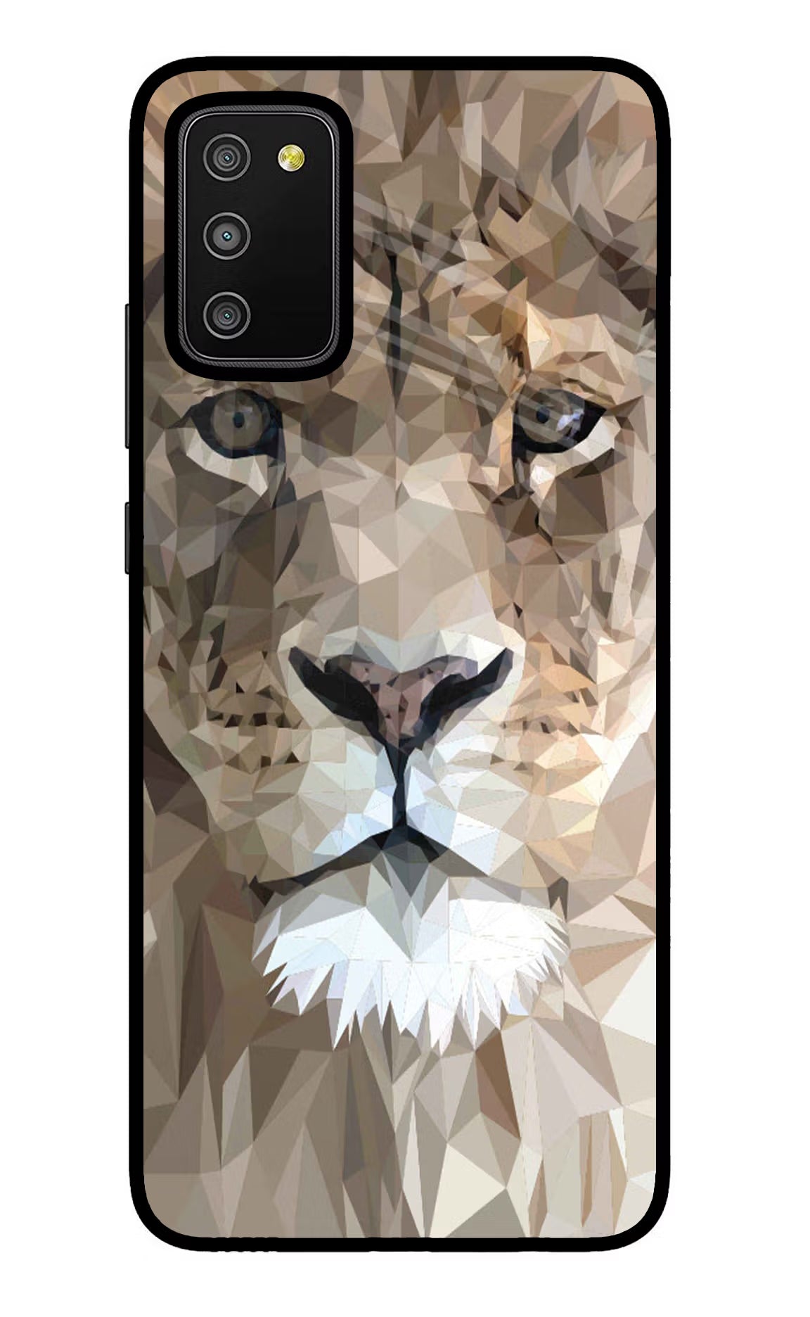 Lion Art Samsung M02s Glass Case Back Cover by Casekaro