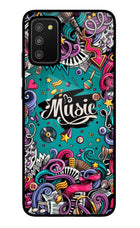 Music Graffiti Samsung M02s Glass Case