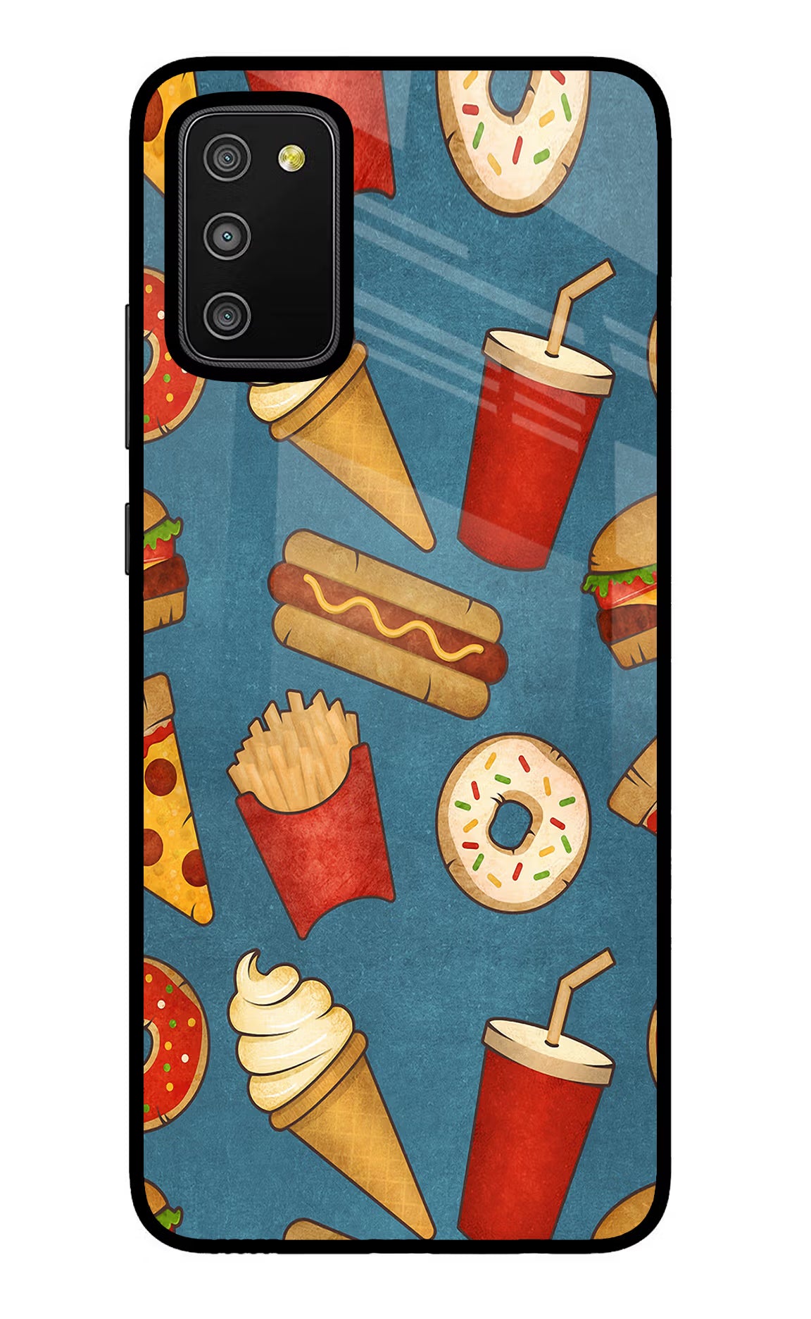 Foodie Samsung M02s Glass Case