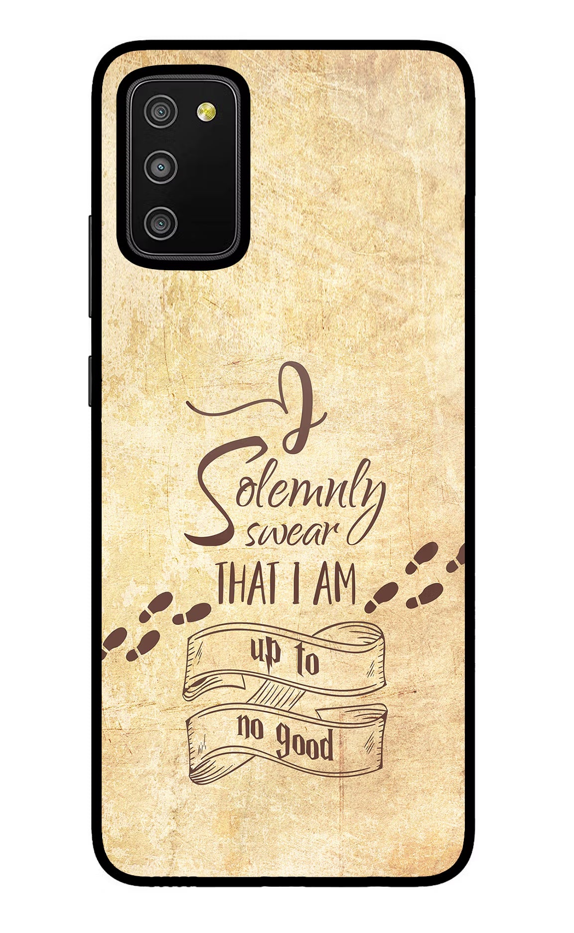 I Solemnly swear that i up to no good Samsung M02s Glass Case Back Cover by Casekaro