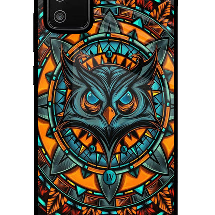Angry Owl Art Samsung M02s Glass Case