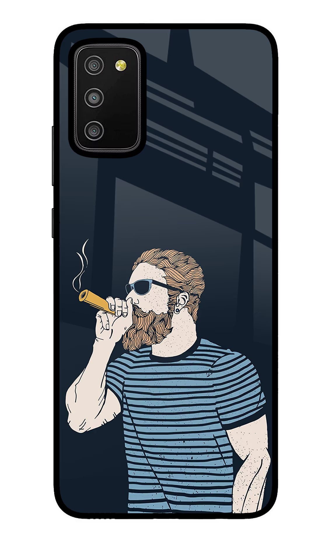 Smoking Samsung M02s Glass Case