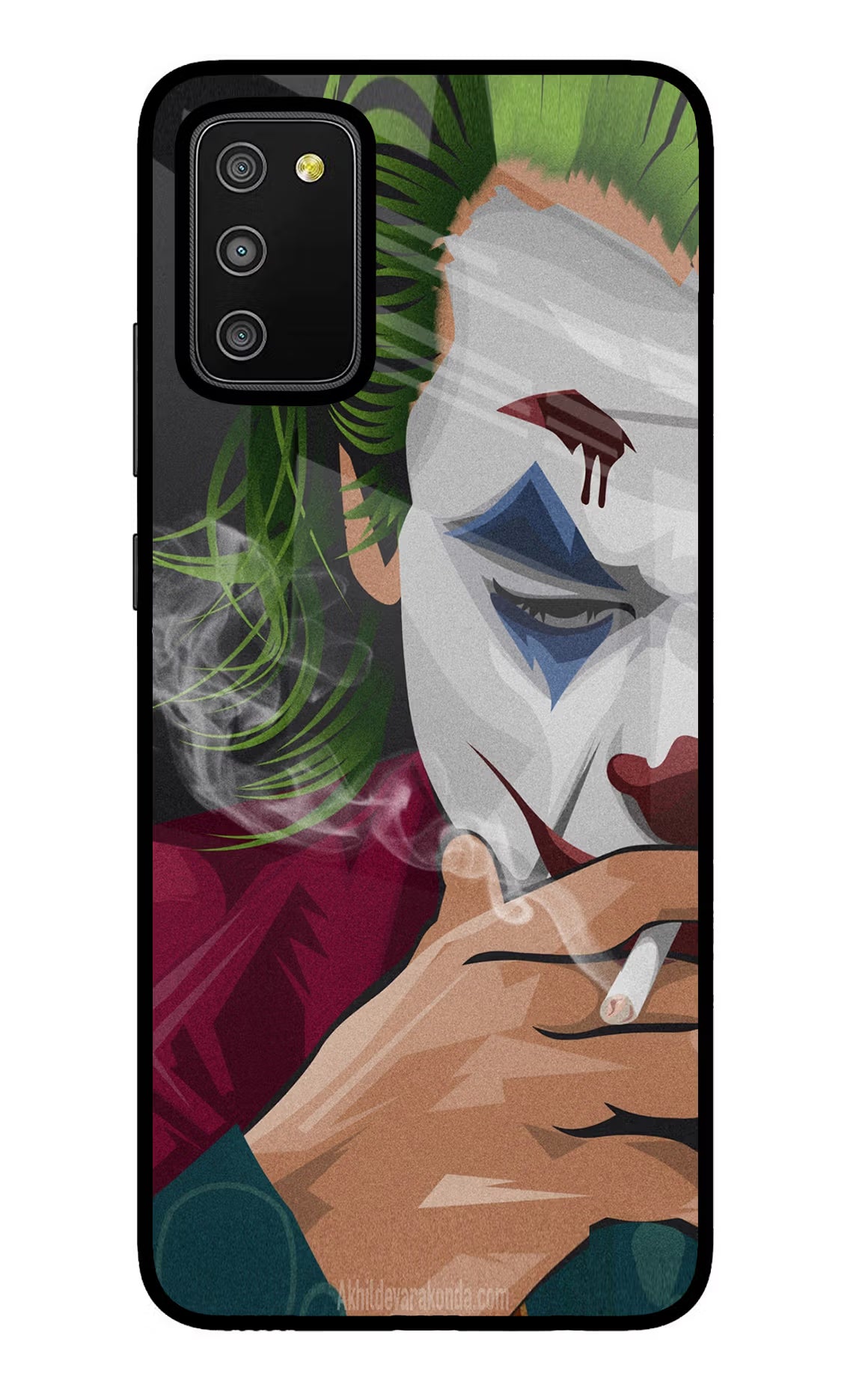Joker Smoking Samsung M02s Glass Case Back Cover by Casekaro