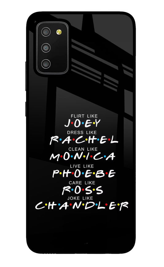 FRIENDS Character Samsung M02s Glass Case