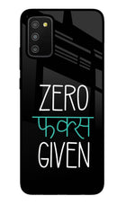 Zero Fucks Given Samsung M02s Glass Case