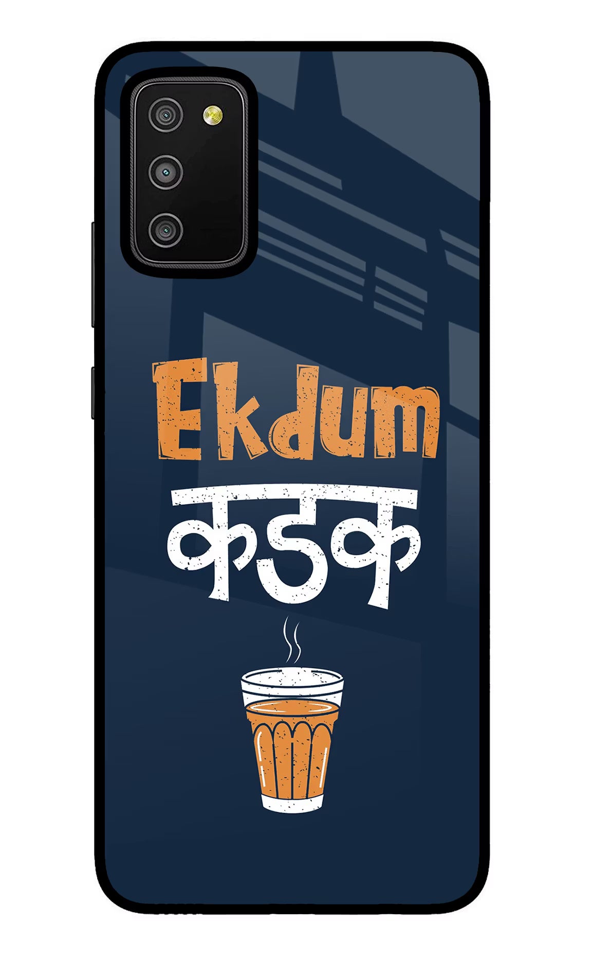 Ekdum Kadak Chai Samsung M02s Glass Case