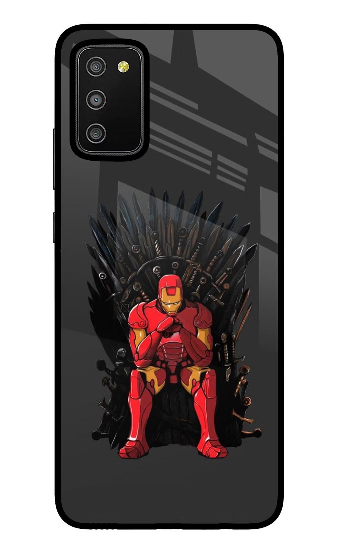 Ironman Throne Samsung M02s Glass Case