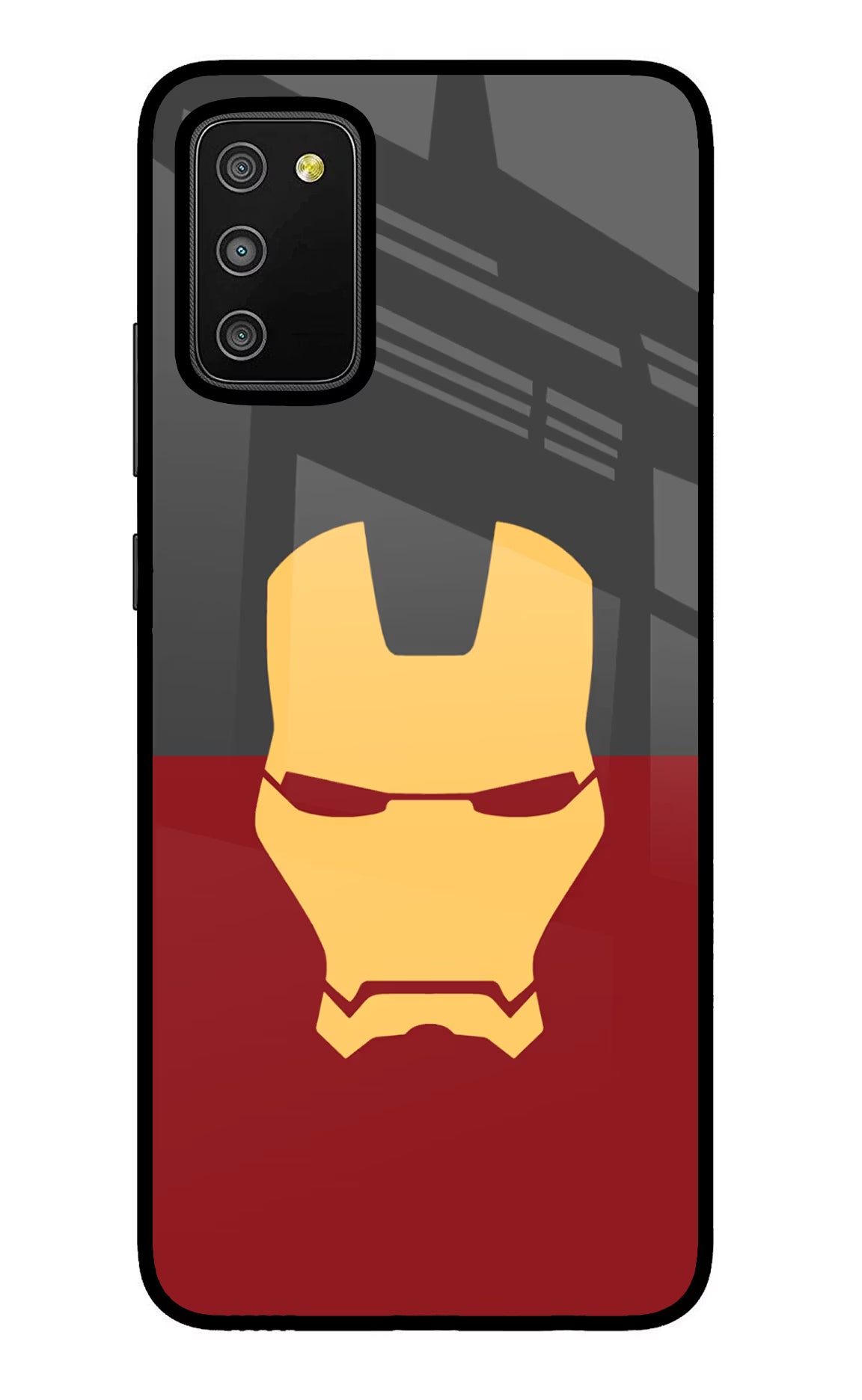 Ironman Samsung M02s Glass Case Back Cover by Casekaro