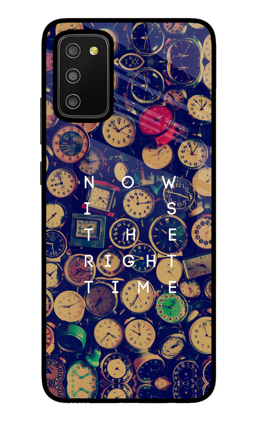 Now is the Right Time Quote Samsung M02s Glass Case