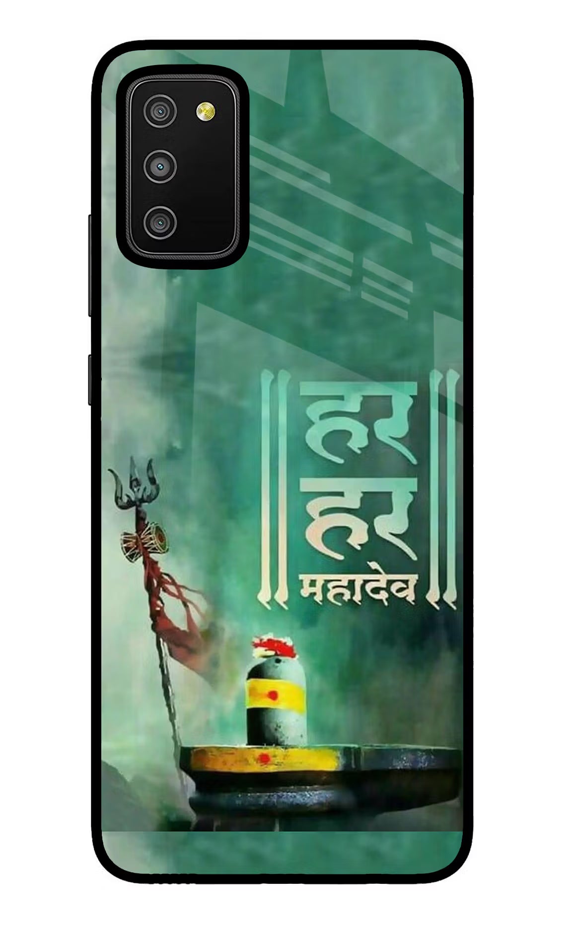 Har Har Mahadev Shivling Samsung M02s Glass Case
